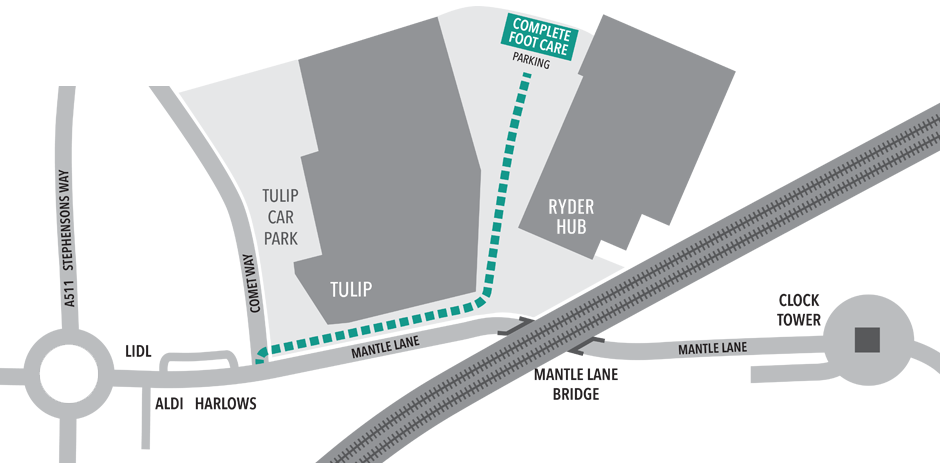 Complete Foot Care Map of Coalville Clinic